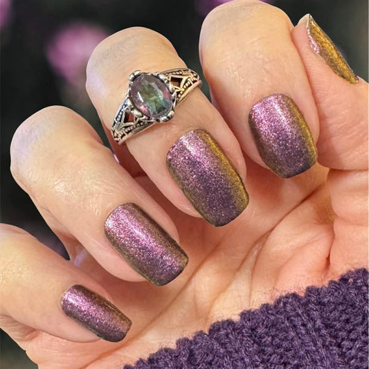 Mystic Orchid Exclusive Nail Wraps (Color Shift Black/Mauve/Purple)