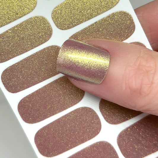 Mystic Sun Exclusive Nail Wraps (Color Shift Coral Pink/Gold)