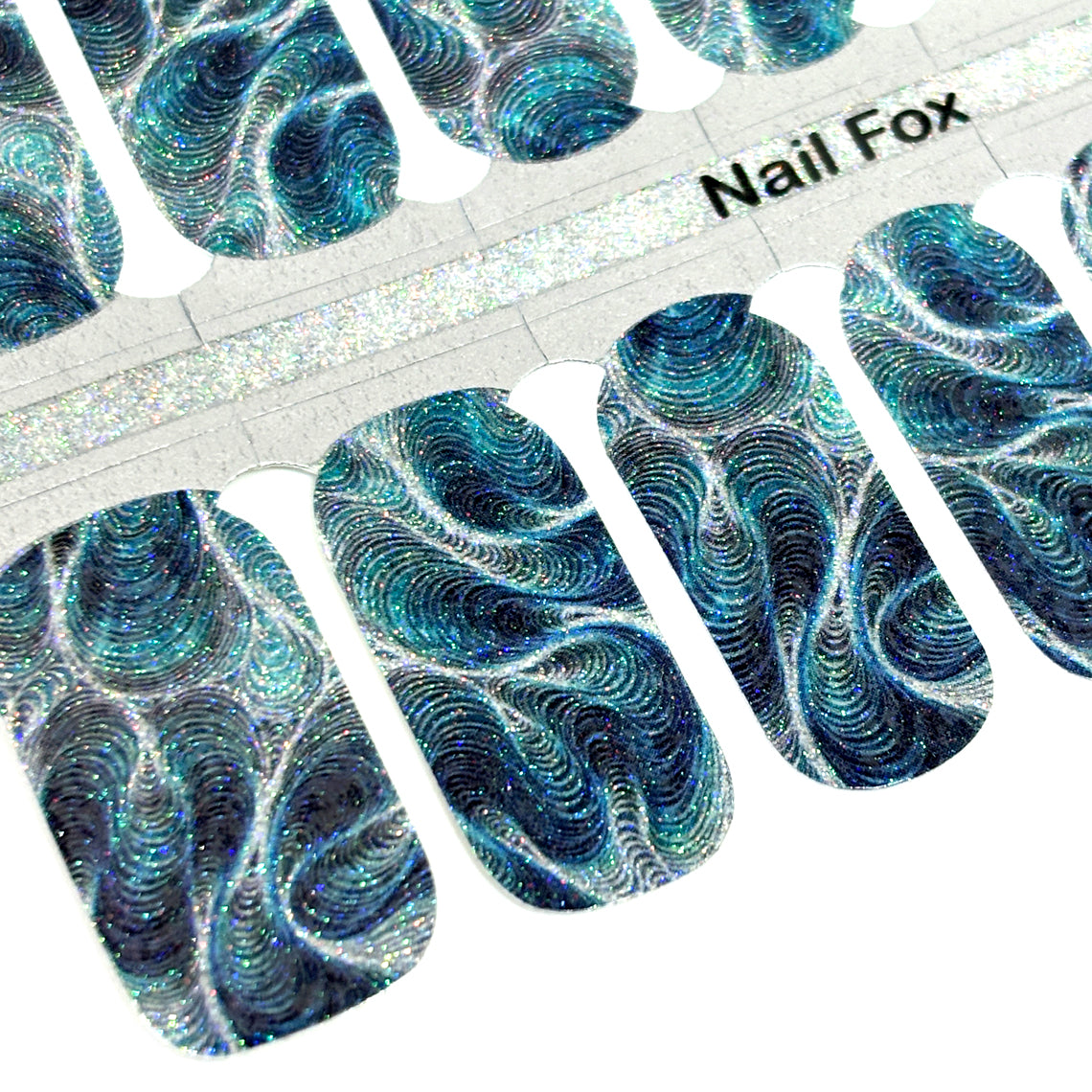 Mystic Waters Exclusive Design Nail Wraps (GLITTER)