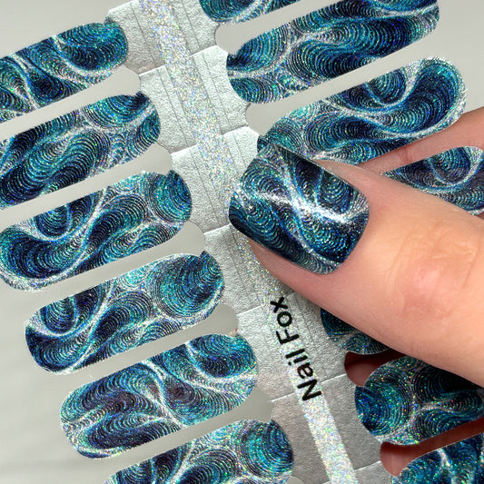 Mystic Waters Exclusive Design Nail Wraps (GLITTER)