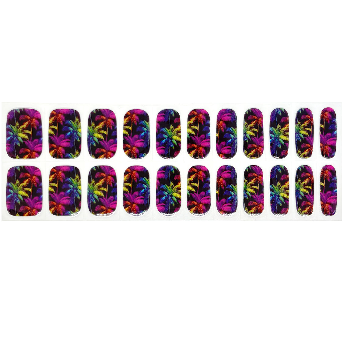 Neon Palm Nights Exclusive No Light Gel Nail Wraps (NLG)