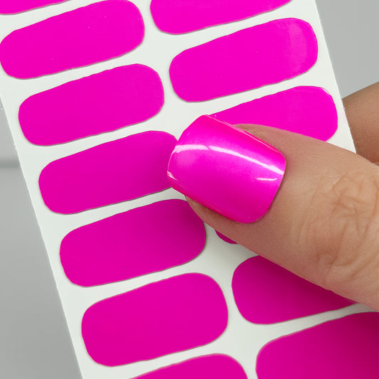 Neon Pink Chrome Exclusive Nail Wraps