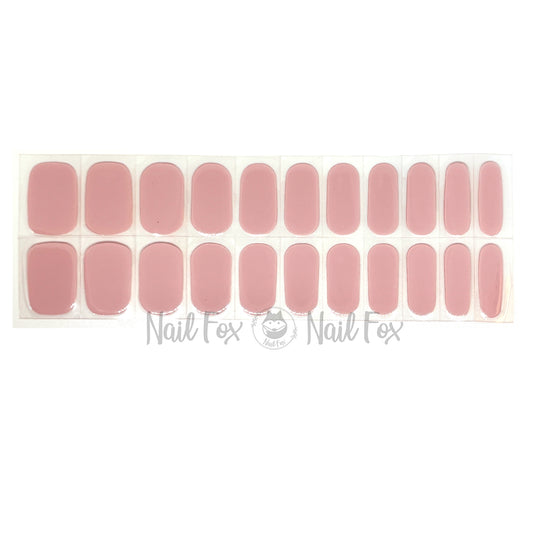 Pale Mauve Solid No Light Gel Nail Wraps (NLG)
