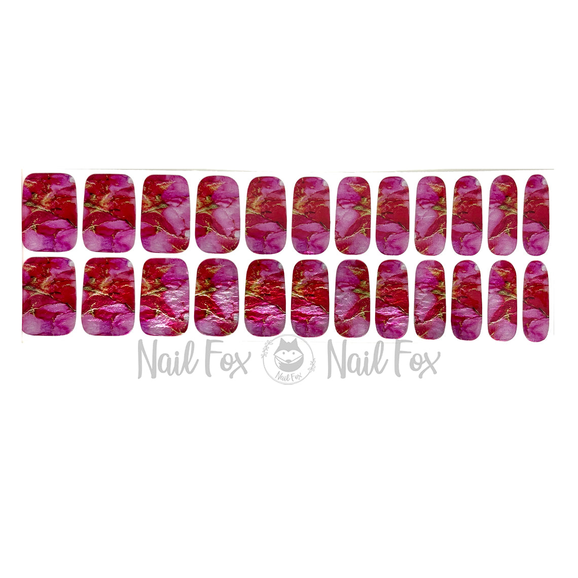 Passion Pink Nail Wraps (METALLIC)