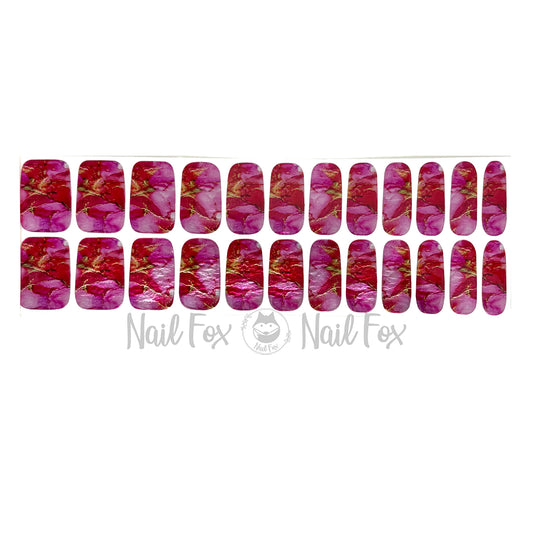 Passion Pink Nail Wraps (METALLIC)