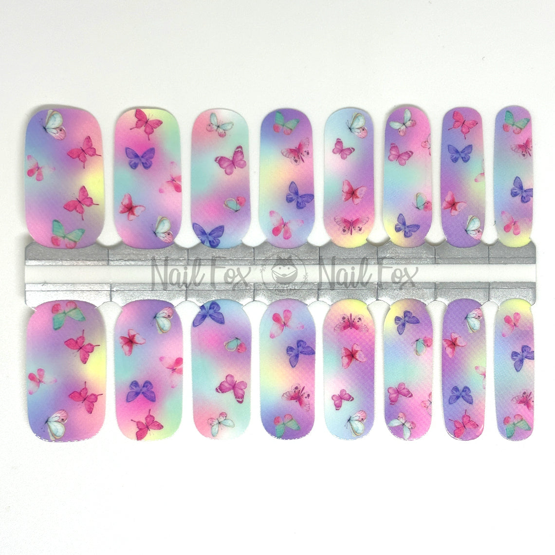 Pastel Butterfly Nail Wraps