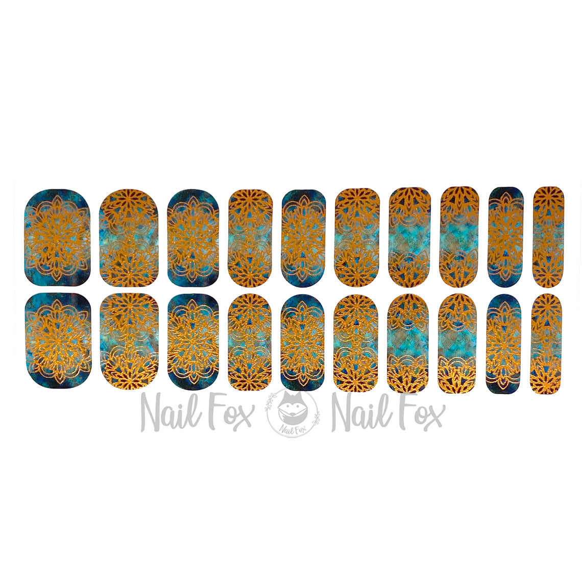 Patina Mandala Exclusive Design Nail Wraps (FOIL)