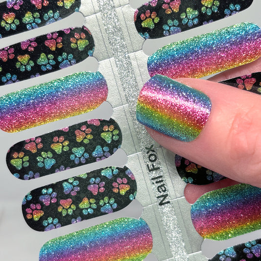 Pawsome Pride Exclusive Design Nail Wraps (GLITTER)