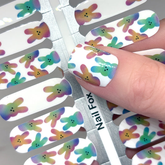 Peeping Bunny Exclusive Design Nail Wraps