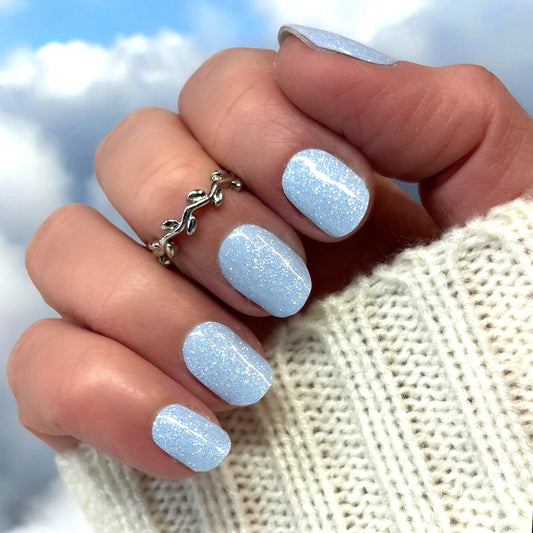 Periwinkle Crystal No Light Gel Nail Wraps (NLG)
