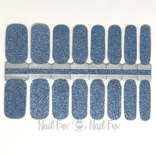 Periwinkle Glitter Nail Wraps