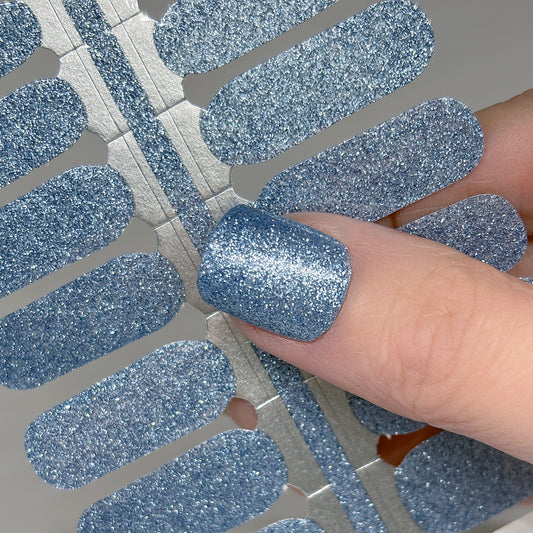 Periwinkle Glitter Nail Wraps