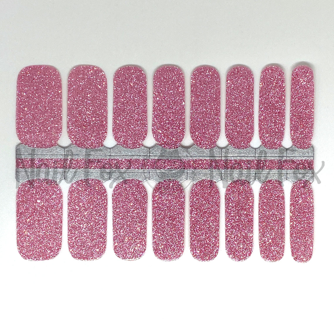 Pink Glitter Nail Wraps