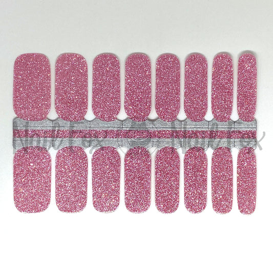 Pink Glitter Nail Wraps