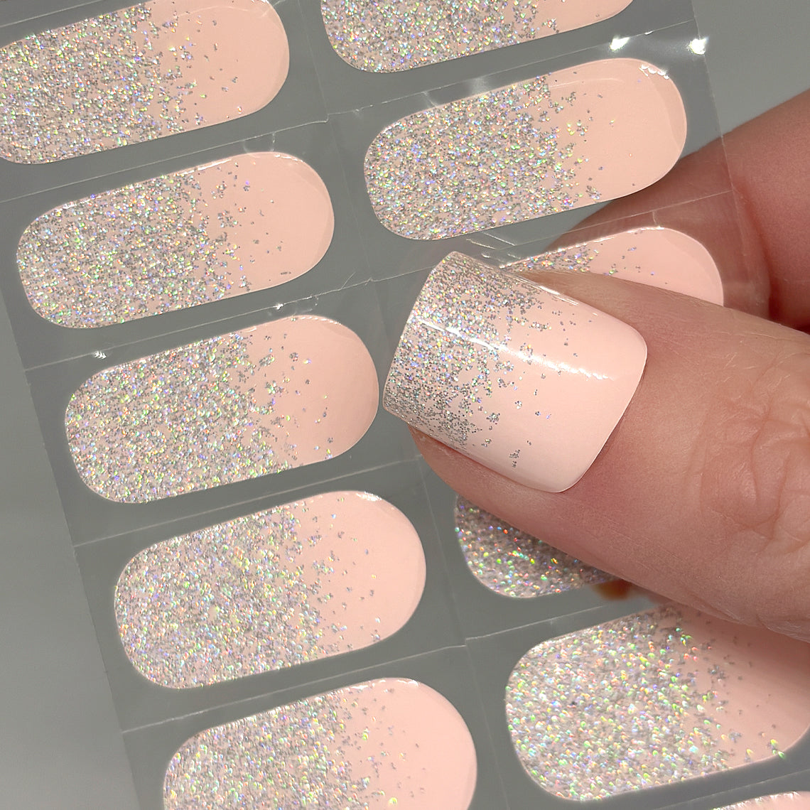 Pink Jewel No Light Gel Nail Wraps (NLG)