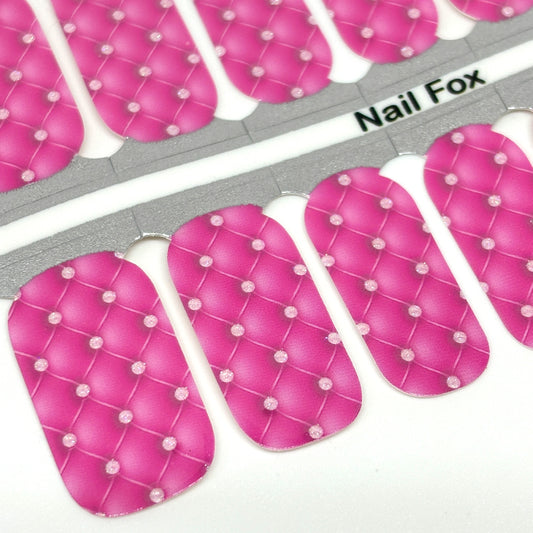 Pink Tuffed Exclusive Design Nail Wraps (Glitter Accents)