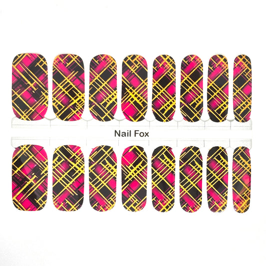 Pretty in Plaid Exclusive Design Nail Wraps (FOIL LINES)