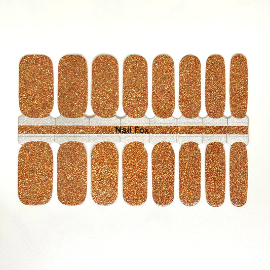 Pumpkin Spice Glitter Nail Wraps