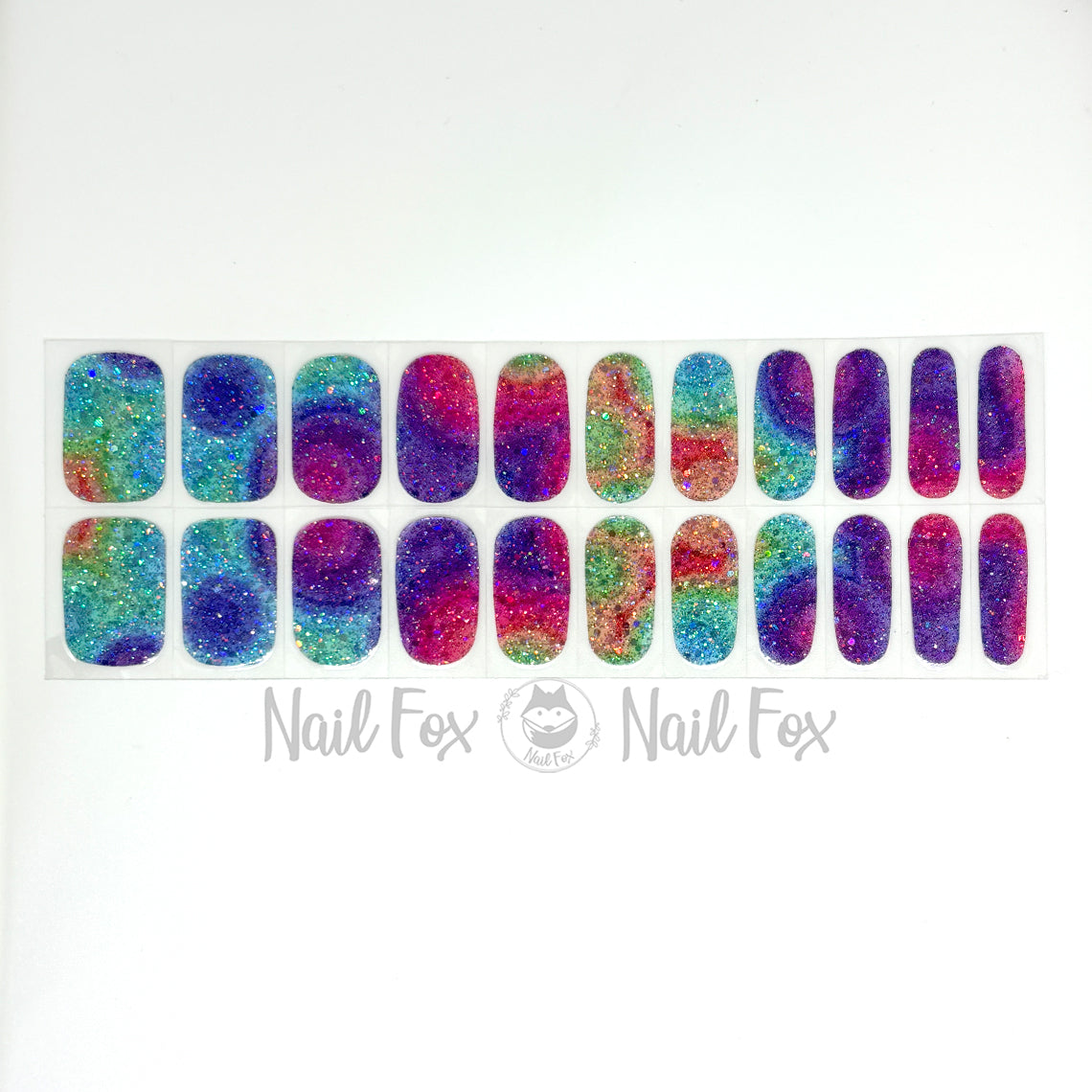 Rainbow Glam No Light Gel Nail Wraps (NLG) (Copy)