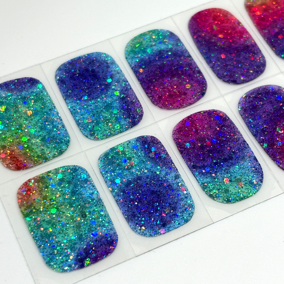 Rainbow Glam No Light Gel Nail Wraps (NLG) (Copy)