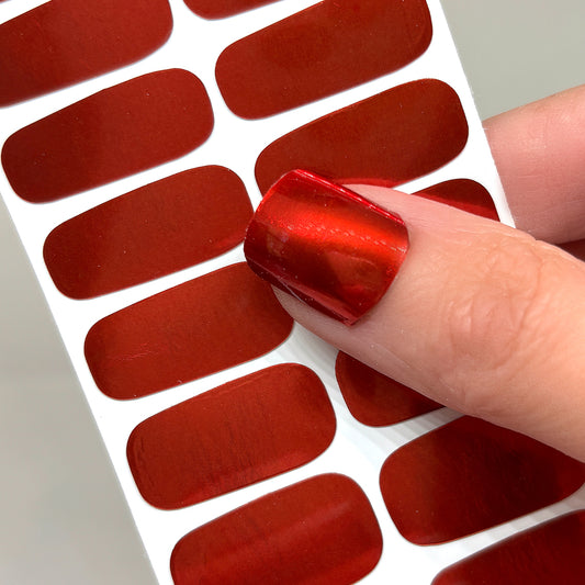 Red Chrome Nail Wraps (CHROME)