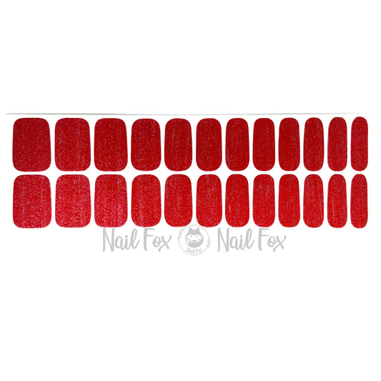 Red Shimmer Nail Wraps (Glitter Shift)