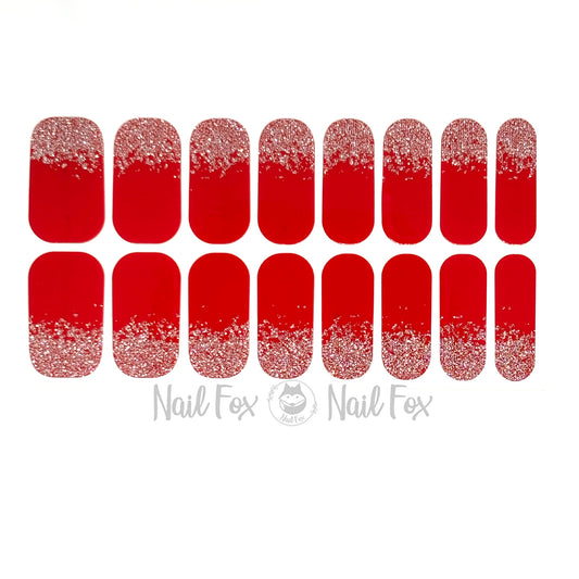 Red Stardust Nail Wraps