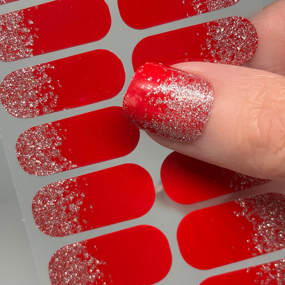 Red Stardust Nail Wraps
