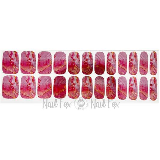 Rose Gold Marble Nail Wraps (METALLIC/CHROME)