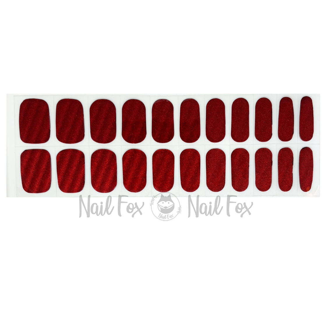 Ruby Cat's Eye Glitter No Light Gel Nail Wraps (NLG)