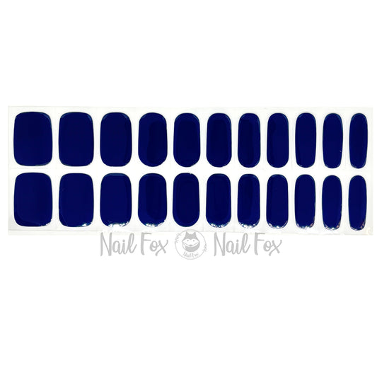 Sapphire Solid No Light Gel Nail Wraps (NLG)