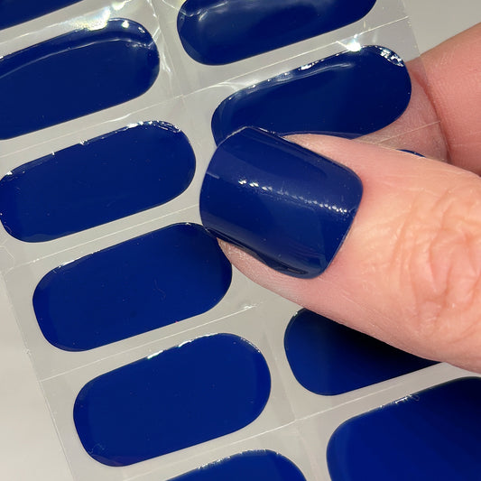 Sapphire Solid No Light Gel Nail Wraps (NLG)
