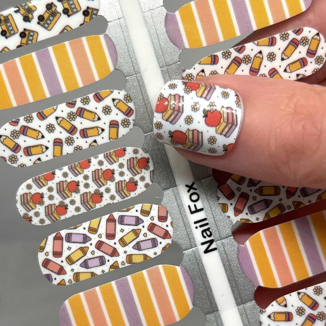 School Days Exclusive Design Nail Wraps