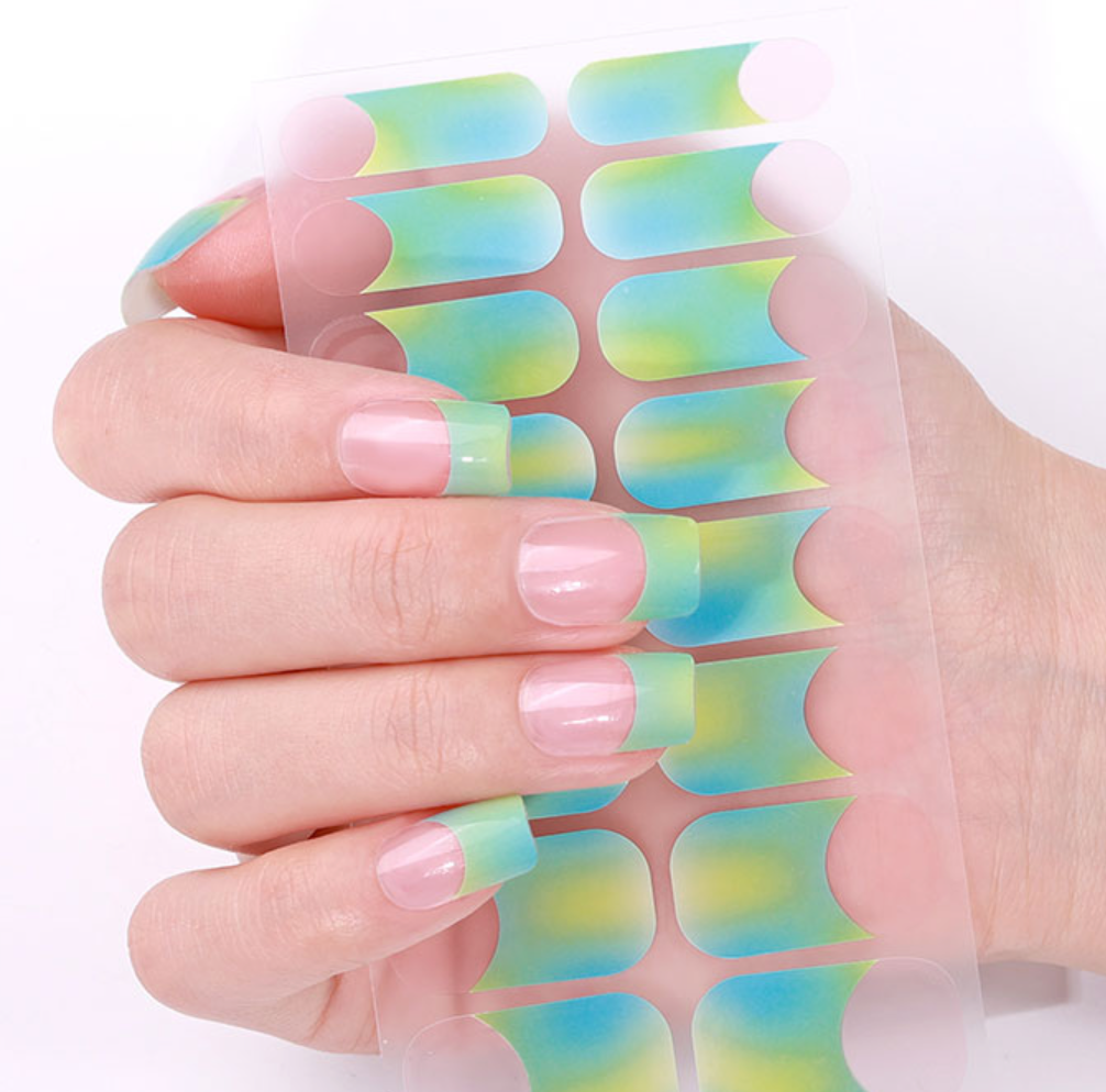 French Tips - Neon Tropic Nail Wraps