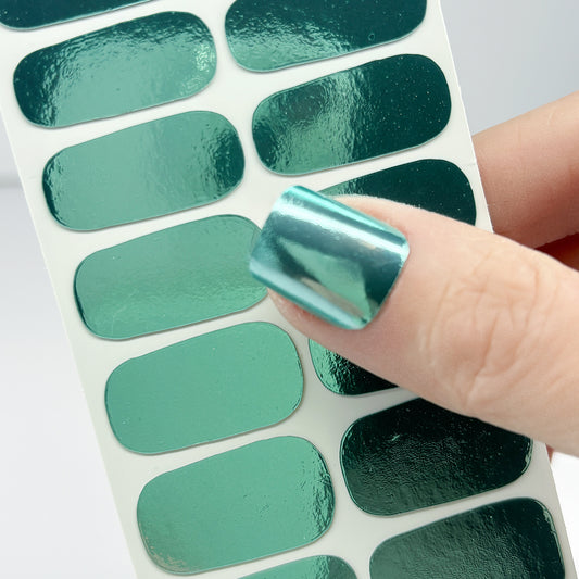 Seafoam Chrome Exclusive Nail Wraps
