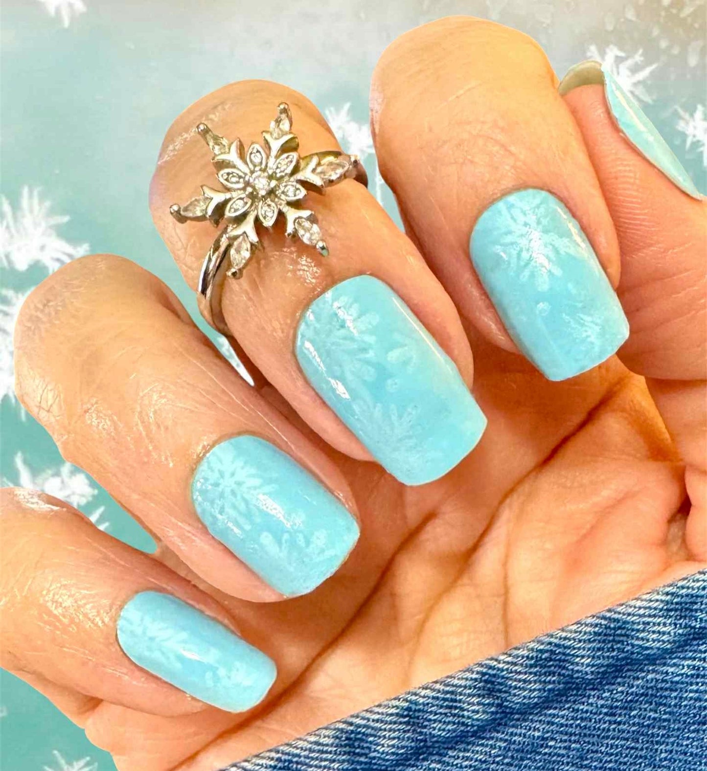 Serenity Snowfall Exclusive Design Nail Wraps (SUBTLE HOLO)