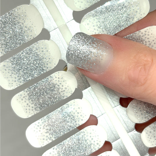 Silver Sparkle Nail Wraps (OVERLAY)