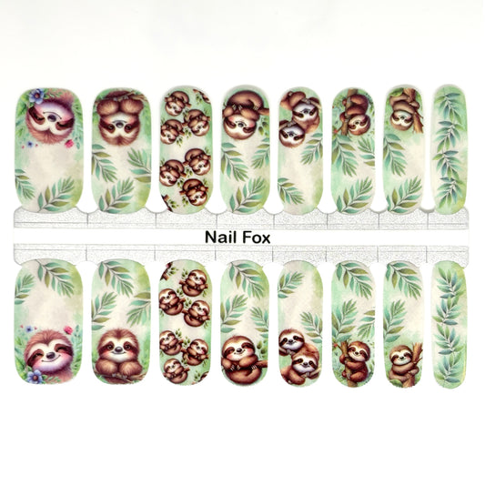 Sloth Friends Exclusive Design Nail Wraps