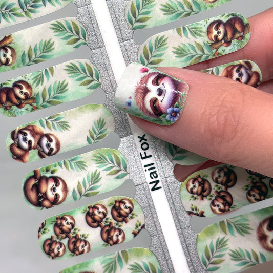 Sloth Friends Exclusive Design Nail Wraps