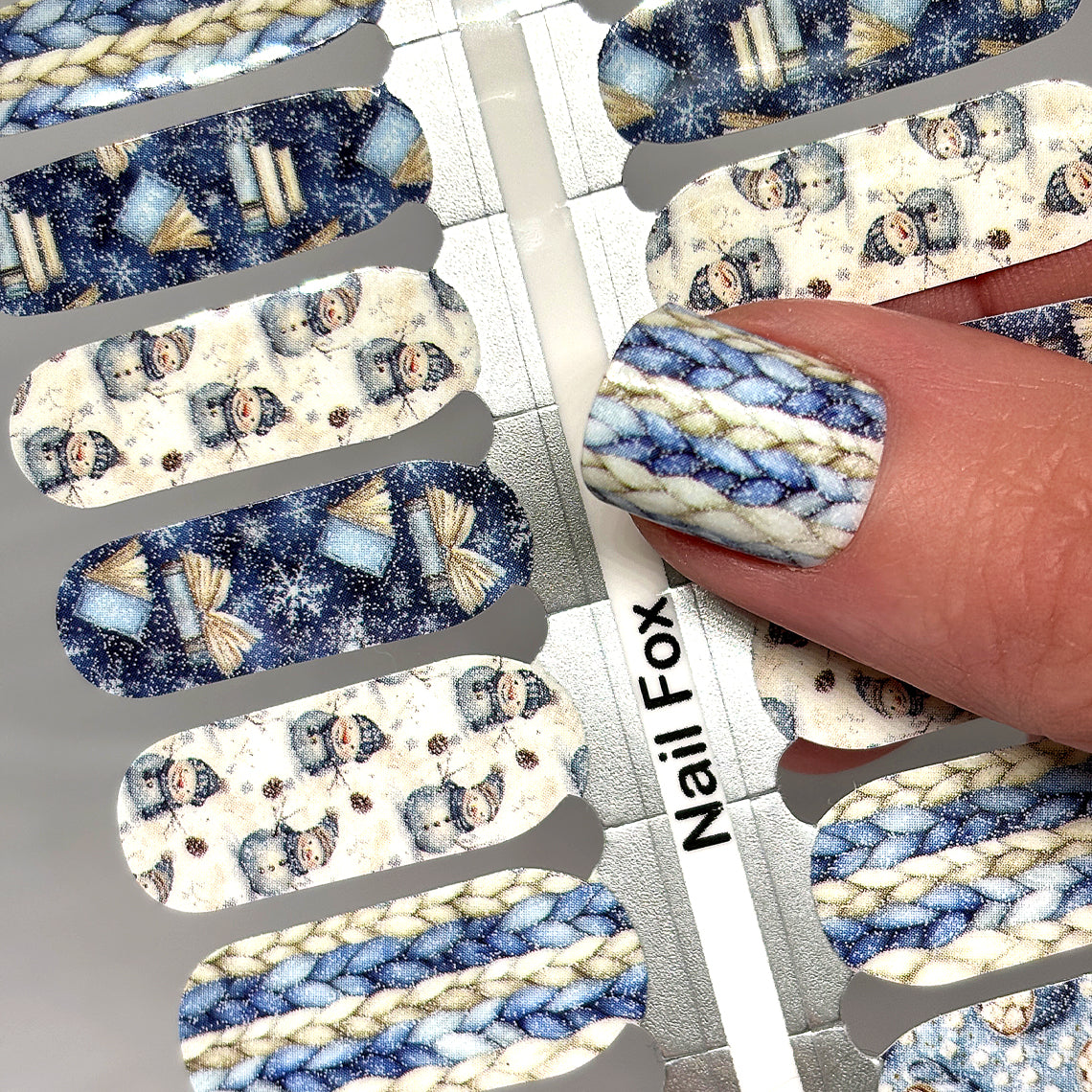 Snow Day Exclusive Design Nail Wraps (SUBTLE Glitter)