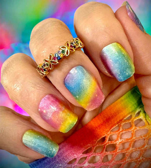 Spring Rainbow Exclusive Nail Wraps (PEARL)