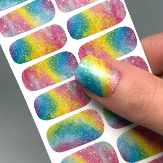 🎁 Spring Rainbow Exclusive Nail Wraps (PEARL) (100% off)