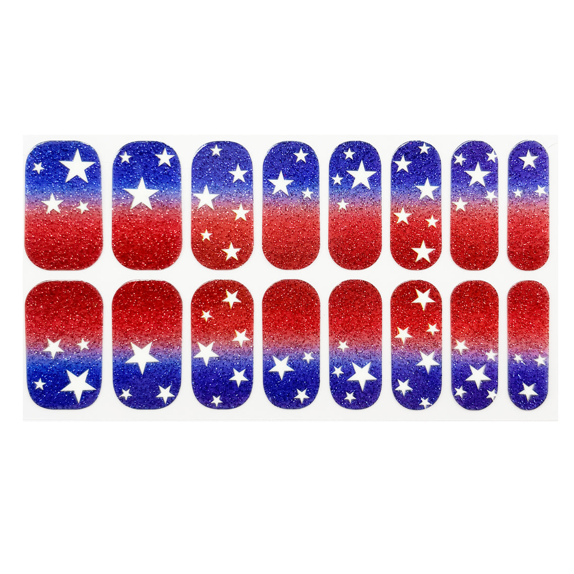 Stars of Liberty Nail Wraps (GLITTER)