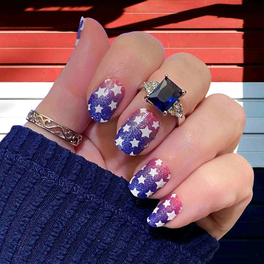 Star Spangled Shimmer Nail Wraps
