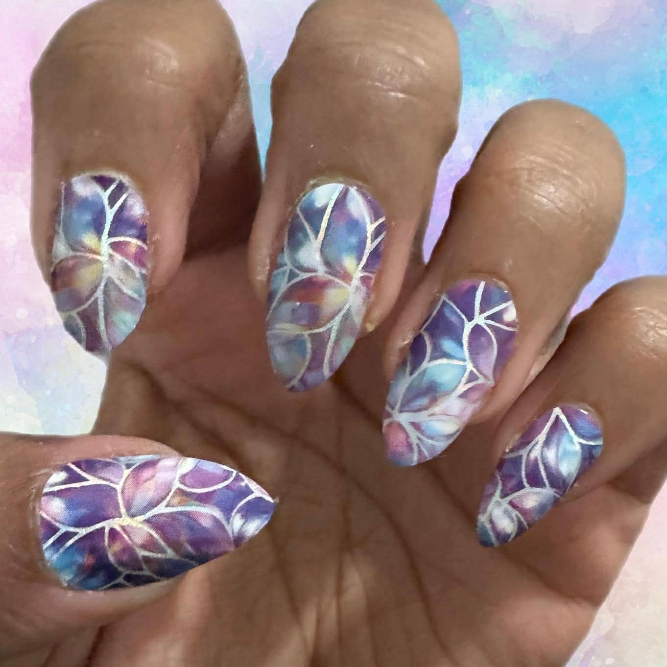 Stellar Stained Glass Exclusive Design Nail Wraps (HOLO FOIL)