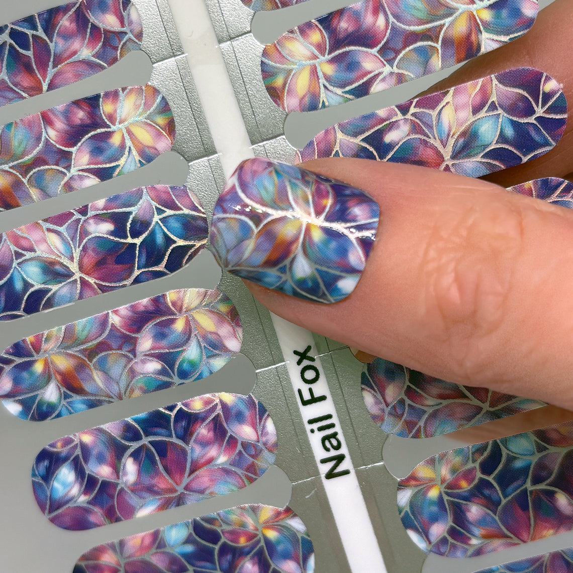 Stellar Stained Glass Exclusive Design Nail Wraps (HOLO FOIL)