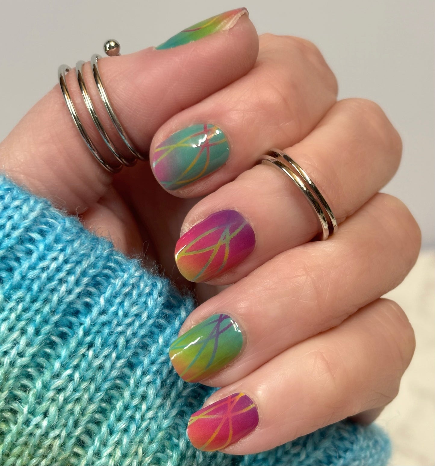 Summer Vibes Exclusive No Light Gel Nail Wraps (NLG)