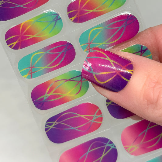 Summer Vibes Exclusive No Light Gel Nail Wraps (NLG)