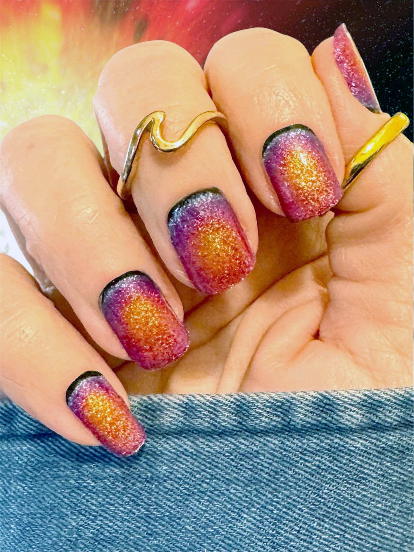 Supernova Sparkle Exclusive Design Nail Wraps (GLITTER)