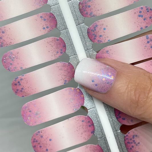 Tea Rose Bling Nail Wraps